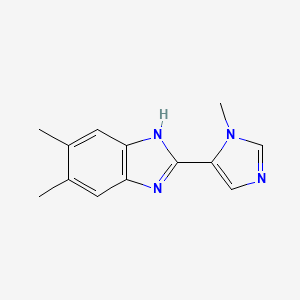5,6-Dimethyl-2-(1-methyl-1H-imidazol-5-yl)-1H-benzo[d]imidazole - 