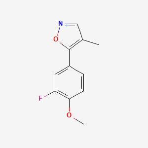 5-(3-Fluoro-4-methoxyphenyl)-4-methylisoxazole - 