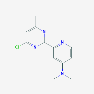 2-(4-Chloro-6-methylpyrimidin-2-YL)-N,N-dimethylpyridin-4-amine - 