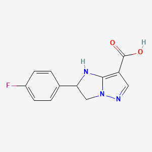 2-(4-Fluorophenyl)-2,3-dihydro-1H-imidazo[1,2-b]pyrazole-7-carboxylic acid - 