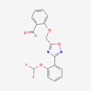2-((3-(2-(Difluoromethoxy)phenyl)-1,2,4-oxadiazol-5-yl)methoxy)benzaldehyde - 