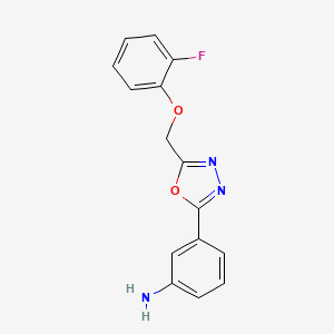 3-(5-((2-Fluorophenoxy)methyl)-1,3,4-oxadiazol-2-yl)aniline - 