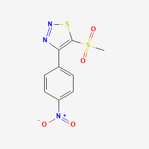 5-(Methylsulfonyl)-4-(4-nitrophenyl)-1,2,3-thiadiazole - 