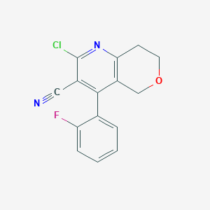 2-Chloro-4-(2-fluorophenyl)-7,8-dihydro-5H-pyrano[4,3-b]pyridine-3-carbonitrile - 