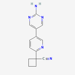 1-(5-(2-Aminopyrimidin-5-yl)pyridin-2-yl)cyclobutanecarbonitrile - 