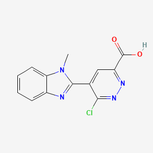 6-Chloro-5-(1-methyl-1H-benzo[d]imidazol-2-yl)pyridazine-3-carboxylicacid - 