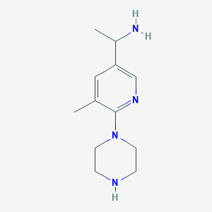 1-(5-Methyl-6-(piperazin-1-yl)pyridin-3-yl)ethanamine - 