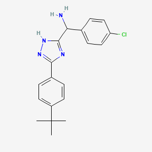 (5-(4-(tert-Butyl)phenyl)-1H-1,2,4-triazol-3-yl)(4-chlorophenyl)methanamine - 