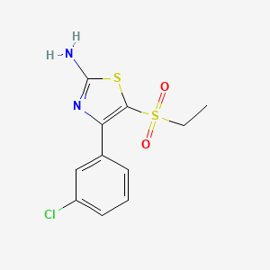 4-(3-Chlorophenyl)-5-(ethylsulfonyl)thiazol-2-amine - 