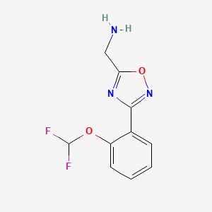 (3-(2-(Difluoromethoxy)phenyl)-1,2,4-oxadiazol-5-yl)methanamine - 