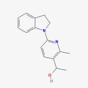 1-(6-(Indolin-1-yl)-2-methylpyridin-3-yl)ethanol - 