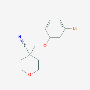 4-((3-Bromophenoxy)methyl)tetrahydro-2H-pyran-4-carbonitrile - 1387563-38-3