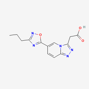 2-(6-(3-Propyl-1,2,4-oxadiazol-5-yl)-[1,2,4]triazolo[4,3-a]pyridin-3-yl)acetic acid - 