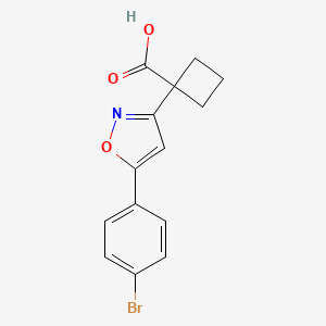 1-(5-(4-Bromophenyl)isoxazol-3-yl)cyclobutanecarboxylic acid - 