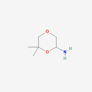 6,6-Dimethyl-1,4-dioxan-2-amine - 