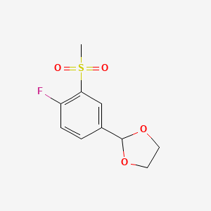 2-[4-Fluoro-3-(methylsulfonyl)phenyl]-1,3-dioxolane - 