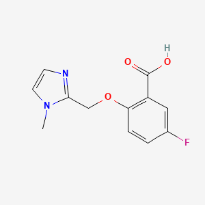 5-Fluoro-2-((1-methyl-1H-imidazol-2-YL)methoxy)benzoic acid - 1363405-32-6