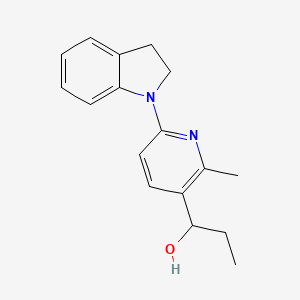 1-(6-(Indolin-1-yl)-2-methylpyridin-3-yl)propan-1-ol - 