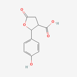 2-(4-Hydroxyphenyl)-5-oxotetrahydrofuran-3-carboxylic acid - 1399684-43-5