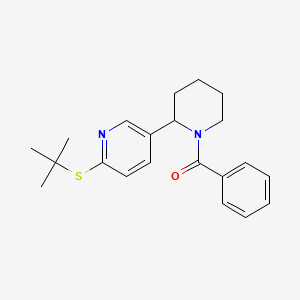 (2-(6-(tert-Butylthio)pyridin-3-yl)piperidin-1-yl)(phenyl)methanone - 