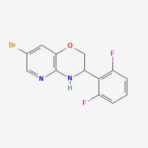 7-Bromo-3-(2,6-difluorophenyl)-3,4-dihydro-2H-pyrido[3,2-B][1,4]oxazine - 