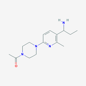 1-(4-(5-(1-Aminopropyl)-6-methylpyridin-2-yl)piperazin-1-yl)ethanone - 