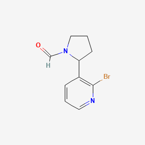 2-(2-Bromopyridin-3-yl)pyrrolidine-1-carbaldehyde - 