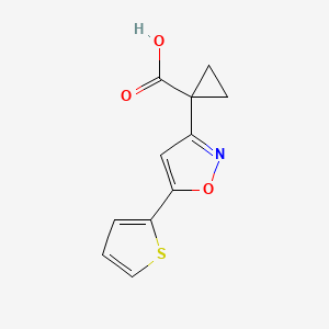1-(5-(Thiophen-2-yl)isoxazol-3-yl)cyclopropanecarboxylic acid - 