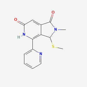 2-Methyl-3-(methylthio)-4-(pyridin-2-yl)-2,3-dihydro-1H-pyrrolo[3,4-c]pyridine-1,6(5H)-dione - 