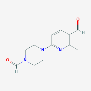 4-(5-Formyl-6-methylpyridin-2-yl)piperazine-1-carbaldehyde - 