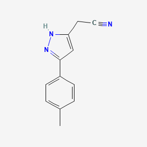 2-(5-(p-Tolyl)-1H-pyrazol-3-yl)acetonitrile - 