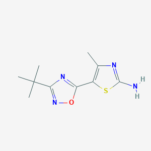 5-(3-(Tert-butyl)-1,2,4-oxadiazol-5-YL)-4-methylthiazol-2-amine - 1292300-96-9