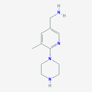 (5-Methyl-6-(piperazin-1-yl)pyridin-3-yl)methanamine - 