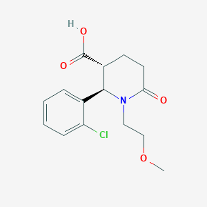 (2R,3R)-2-(2-Chloro-phenyl)-1-(2-methoxy-ethyl)-6-oxo-piperidine-3-carboxylic acid - 