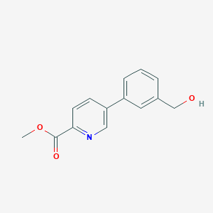 5-(3-Hydroxymethylphenyl)pyridine-2-carboxylic acid methyl ester - 927435-98-1