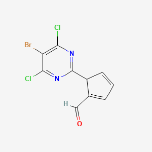 5-(5-Bromo-4,6-dichloropyrimidin-2-yl)cyclopenta-1,3-dienecarbaldehyde - 