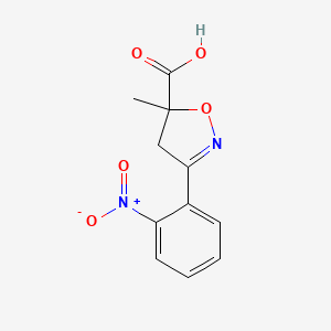 5-Methyl-3-(2-nitrophenyl)-4,5-dihydroisoxazole-5-carboxylic acid - 