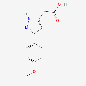 2-(5-(4-Methoxyphenyl)-1H-pyrazol-3-yl)acetic acid - 