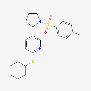 2-(Cyclohexylthio)-5-(1-tosylpyrrolidin-2-yl)pyridine - 