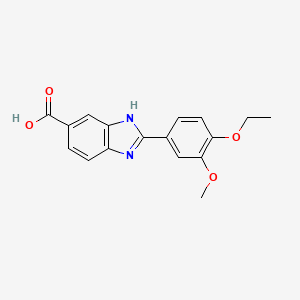 2-(4-Ethoxy-3-methoxyphenyl)-1H-benzo[d]imidazole-6-carboxylic acid - 