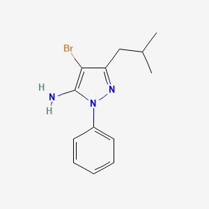 4-Bromo-3-isobutyl-1-phenyl-1H-pyrazol-5-amine - 