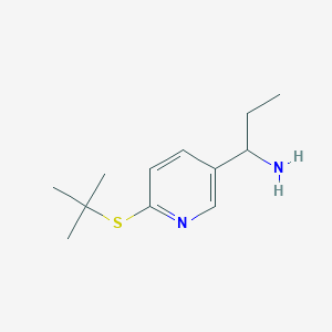 1-(6-(tert-Butylthio)pyridin-3-yl)propan-1-amine - 