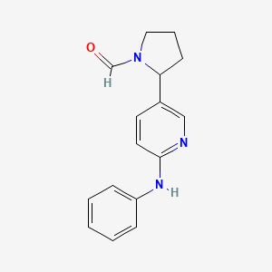 2-(6-(Phenylamino)pyridin-3-yl)pyrrolidine-1-carbaldehyde - 