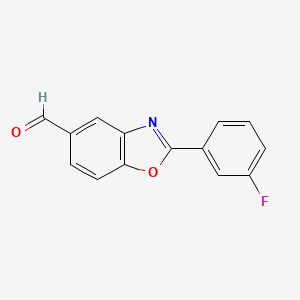 2-(3-Fluorophenyl)benzo[d]oxazole-5-carbaldehyde - 