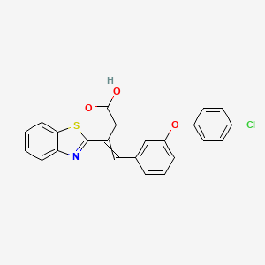 3-Benzothiazol-2-yl-4-[3-(4-chloro-phenoxy)-phenyl]-but-3-enoic acid - 