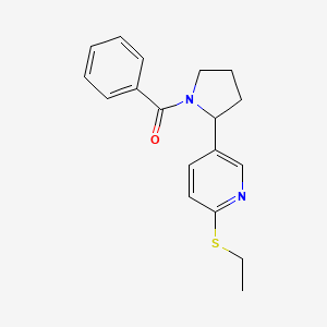 (2-(6-(Ethylthio)pyridin-3-yl)pyrrolidin-1-yl)(phenyl)methanone - 