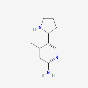 4-Methyl-5-(pyrrolidin-2-yl)pyridin-2-amine - 