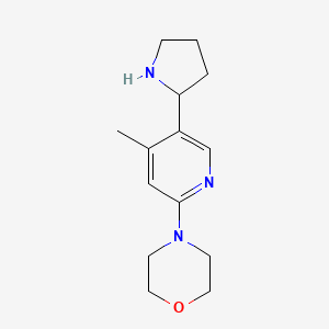 4-(4-Methyl-5-(pyrrolidin-2-yl)pyridin-2-yl)morpholine - 