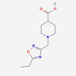 1-((5-Ethyl-1,2,4-oxadiazol-3-yl)methyl)piperidine-4-carboxylic acid - 