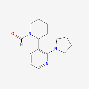 2-(2-(Pyrrolidin-1-yl)pyridin-3-yl)piperidine-1-carbaldehyde - 